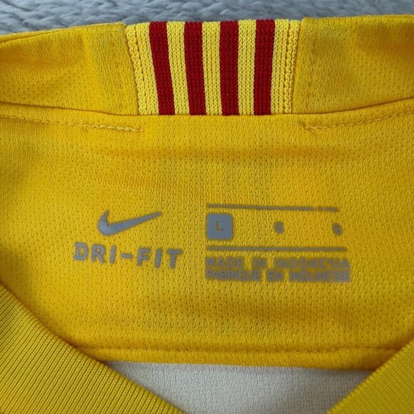 Nike FC Barcelona Yellow Soccer Jersey Youth Size L - Picture 12 of 14